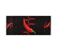 lace edge Washer Dryer Top Cover with side bag Dust Proof Washer and Dryer Covers for the Top Red Chili Pepper American Spicy Food Lover Fits Most Washers or Dryers 51.2x22in