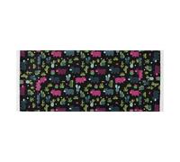 lace edge Washer Dryer Top Cover with side bag Dust Proof Washer and Dryer Covers for the Top Tropical Hippo Cactus Black Pink for Microwave Refrigerator 51 2x22in