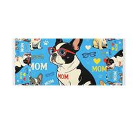 lace edge Washer Dryer Top Cover with side bag Dust Proof Washing Machine Protective Cover Boston Dog Lover Mom for Washer Microwave Refrigerator 51.2x22in