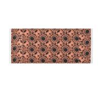 lace edge Washer Dryer Top Cover with side bag Dust Proof Washing Machine Protective Cover Tie-dye Salmon Orange and Brown for Laundry Room Kitchen 51.2x22in