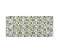 lace edge Washer Dryer Top Cover with side bag Dust Proof Washing Machine Protective Cover William Morris Vintage fruit Yellow Blue for Laundry Room Kitchen 51.2x22in