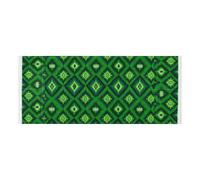 lace edge Washer Dryer Top Cover with side bag Dust Proof Washing Machine Top Protector Mat forests Green Ikat for Laundry Room Kitchen 51.2x22in