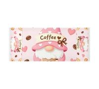 lace edge Washer Dryer Top Cover with side bag reusable Washer and Dryer Covers for the Top Cute Coffee Gnomie Garden Gnome Lovers for Refrigerator, Roller Washing Machine, Microwave Oven