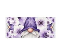 lace edge Washer Dryer Top Cover with side bag sturdy Washer and Dryer Covers for the Top Unique Purple Gnome with Lilac Anemones Floral Aesthetic_00001_00001 for Refrigerator, Roller Washing