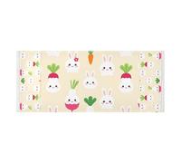 lace edge Washer Dryer Top Cover with side bag sturdy Washing Machine Protective Cover kawaii-style Cute Rabbits Bunnies for Refrigerator, Roller Washing Machine, Microwave Oven 51.2x22in