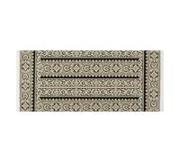 lace edge Washing Machine Top Cover with side bag washable Washing Machine Dust Cover Mat Retro Bobo Floral Striped Black for Washer Microwave Refrigerator 51.2x22in