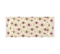 lace edge Washing Machine Top Cover with side bag washable Washing Machine Top Protector Mat Peach Gold Mysterious Evil Eyes for Refrigerator Roller Microwave Oven 51 2x22in