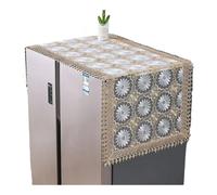 Lace Embroidered Refrigerator Towel Single And Double Door Dust Cover Washing Machines Often Use Covers(White,70x170cm)