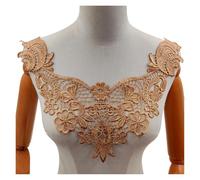 Lace Fabric 1PCS Water-Soluble Lace Embroidery Polyester Light Silk Fake Collar Three-Dimensional Hollow Corsage Collar Flower DIY Clothing(1-364-05)