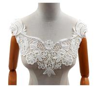 Lace Fabric 1PCS Water-Soluble Lace Embroidery Polyester Light Silk Fake Collar Three-Dimensional Hollow Corsage Collar Flower DIY Clothing(1-364-02)