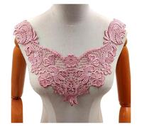 Lace Fabric 1PCS Water-Soluble Lace Embroidery Polyester Light Silk Fake Collar Three-Dimensional Hollow Corsage Collar Flower DIY Clothing(1-364-03)