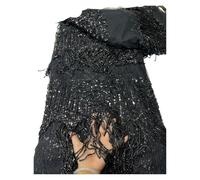 lace Fabric Handmade Beaded Lace Fabric Sewing Sequins Fabrics for Women Wedding Sell By 5Yards for Art(As Photos 4)