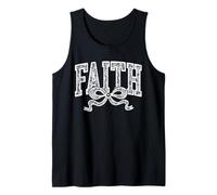Lace Faith Coquette Bow Christian Religious Women Girl Tank Top