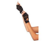 Lace Fingerless Gloves for Women Leg Avenue Noir TU
