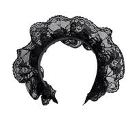 Lace Flower Hair Hoop For Women Elegant Japanese Lace Headband Nonslip Sweet Anime Maid Hairband For Cosplay Parties