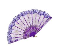 Lace Folding Fan - Floral Flower Handheld Hand Fan Hand F́an Vintage