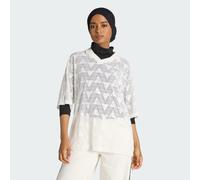 Adidas Originals Lace 3/4 Sleeve T-shirt Beige L Woman