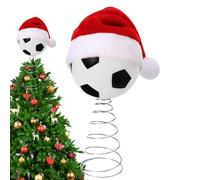 Lace for the Christmas Tree - Santa Hat Football Soccer Topper Decoration | Home Party Table Decoration | For Outdoor, Indoor, Holiday, Studio, Children's Room, Front Door, Living Room and P