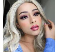 Lace Front Bob Wigs for Women Drag Highlight Blonde Lace Front Wig Full Lace Short Wig Gluless Realistic Wigs Synthetic Heat Resistant Afro 14Inch Beauty Queen Hair Cosplay