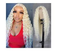 Lace Front Wig Long Black Synthetic Wavy Wig for Women Brown Black Burgundy Blonde Wig for Everyday Party Cosplay for Daily Party Use(Color:6)
