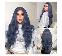 Lace Front Wig Natural Hair Heat Resistant Pelucas De Mujer Purple Body Wave Synthetic Wigs For Women Long Cosplay Party Colorful Wig for Daily Party Use(Color:TB20051-3)