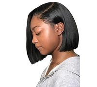 Lace Front Wig Transparent Frontal Glueless Human Hair With Baby Pre Plucked Hairline Density Brazilian Wigs For Black Women Oily Hair Shampoo (Black, 12)