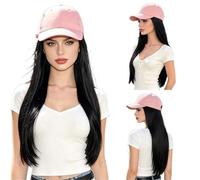 Lace Front Wig Women's Baseball Cap Wig One-piece Long Straight Hair Full Head Cover For Daily Styling