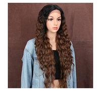 Lace Front Wigs Deep Wave Middle Part Blonde Brown Multiple Colors Available Lace Front Synthetic Wigs For Women(TT1B 30)