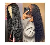 Lace Front Wigs Human Hair Loose Deep Wave Lace Front Wig 13x4/13x6 Transparent Curly Human Hair Wigs Natural Hairline with Baby 4x4 Closure for Women for Women(4x4 Lace Wig,32inches)