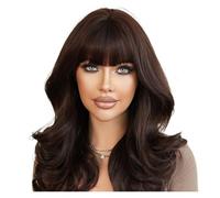 Lace Front Wigs Human Hair Wig, Full Head Cover, Women's Curly Hair, Big Waves, Medium Length Collarbone for Women