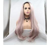 Lace Front Wigs Natural Wave Replacement Hair 150% Adjustable Synthetic Hair Heat Resistant Elastic Wig With Long Lace,24 Inches (26 Inches)