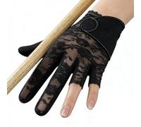 LACE GLOVE: non-slip and breathable design, full finger coverage for left hand only, half hand mesh pool glove, soft signal control for jug