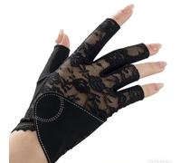 LACE GLOVE: non-slip and breathable design, full finger coverage for left hand only, half hand mesh pool glove, soft signal control for jug