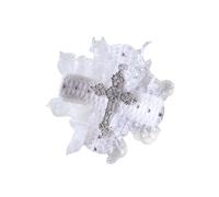 Lace Hair Clip Dark Balletcore Crosses Dark Flat Clip Halloween Hairpin Dark Elegant Hair Clip For Bunches