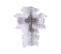 Lace Hair Clip Dark Balletcore Crosses Dark Flat Clip Halloween Hairpin Dark Elegant Hair Clip For Bunches