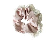 Lace Hair Tie 3pcs High Appearance Level Lace Fabric Elastic Hair Rope Simple Small Fragrance Sweet Tie Hair Cord Gentle Temperament(Color 2)