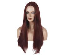 Lace Hand Woven Ladies Wig Medium Long Straight Full Head Cover Ladies Wigs(2)
