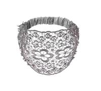 Lace Headband - Beaded Floral Pearl Head Wrap | Intricate Embroidered Guipure Wide Elastic Boho Headbands For Women For Wedding Hair Styling And Formal Gala Events