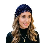 Lace Headband Elastic Vintage Eyelet Rhinestone