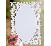 Lace Hole Rectangular Frame for DIY Scrapbooking Cutting Dies, Embossing, Photos, Crafts, Decorative Paper Cards, Die-Cutting for Card Making Templated+Cute Brooch Pin for Home and Kitchen