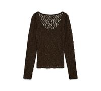 Lace Long Sleeve T-Shirt chocolate brown