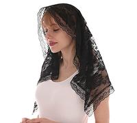 Lace Mantilla Veil Soft And Comfortable 2 Colors Black And White Spanish Rose Lace Veil For Head Covering D Shape
