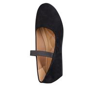 Lace Mary Jane Women's Ballet Flats - Flat Low Shoes with Straps Comfortable Casual Shoes Elegant Beginner Shoes with Soft Footbed Summer Shoes for Everyday Party Slip On Shoes, black, 9 UK