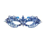 Lace Masquerade Masks for Women Lace Venetian Mask Elegant Eye Mask Rave Masquerade Mask Gold Masquerade Carnival Cocktail Fancy Dress (Blue, One Size)