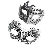 Lace Masquerade Masquerade , Costume | 2X Vintage Face Covers,Glitter Costume Set, Holiday Accessories for Stage Performance