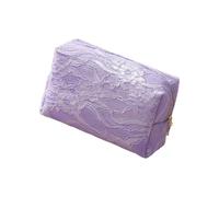 Lace Mesh Nylon Cosmetic Bag with Waterproof Lining, Large Capacity Travel Makeup Pouch for Brushes Skincare Toiletries, Multipurpose Beauty Organiser for Women