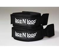 Lace N Loop Straps (Pair) - Lace-Up Boxing Glove Converter (Black (White Logo))