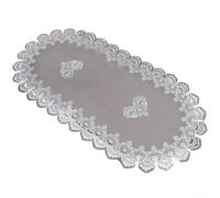 Lace Oval Table Embroidered Tablecloth for Living Room and Coffee Table Vintage Charm and Moisture Absorbing Fabric (c)