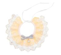 Lace Pet Scarf with Pearl Pendant Breathable Pet Bib Neckerchief for Cats and Dogs Soft Comfortable Dog Collar Bandana Durable Material Suitable for Daily Wear and Parties