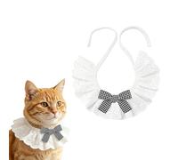 Lace Plaid Cat Bandana For Pets Gingham Lace Bo Checkered Bandanas Gifts For Cat Owner Lover